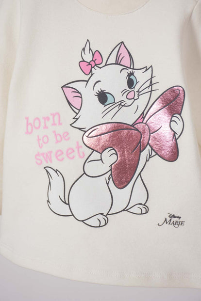 CONJUNTO DE LA GATA MARIE CON PANTALÓN LARGO PARA BEBÉ NIÑA