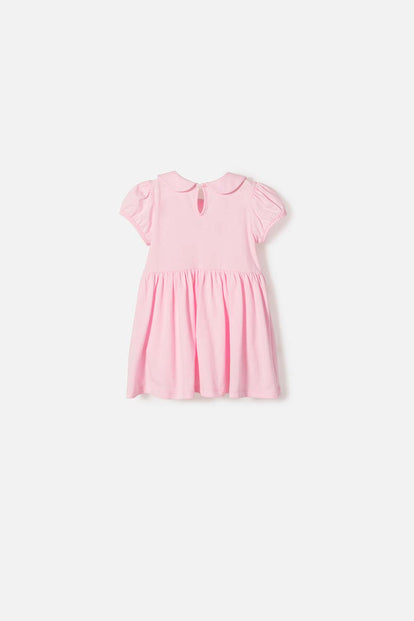 VESTIDO DE LA GATA MARIE CON BODY ROSADO PARA BEBÉ NIÑA