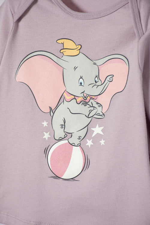 PIJAMA DE DUMBO CON PANTALÓN LARGO MULTICOLOR PARA BEBÉ NIÑA