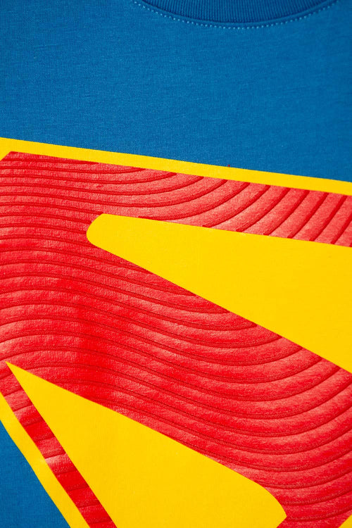 POLERA DE SUPERMAN MANGA CORTA AZUL PARA NIÑO 2T A 5T