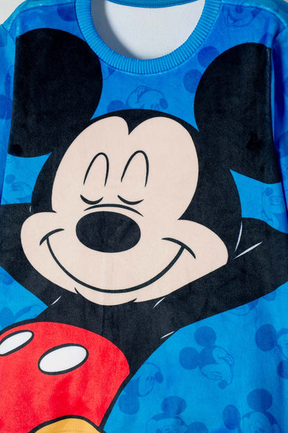 PIJAMA DE MICKEY MOUSE PANTALÓN LARGO AZUL PARA NIÑO 2T A 6T