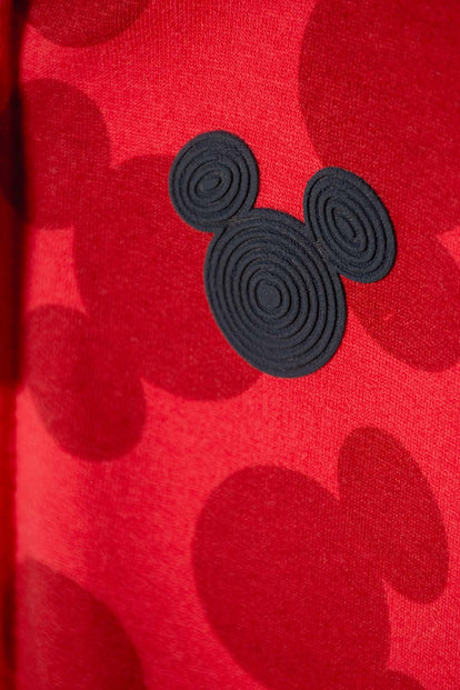 POLERON DE MICKEY MOUSE CON CAPUCHA ROJO PARA NIÑO 2T A 6T